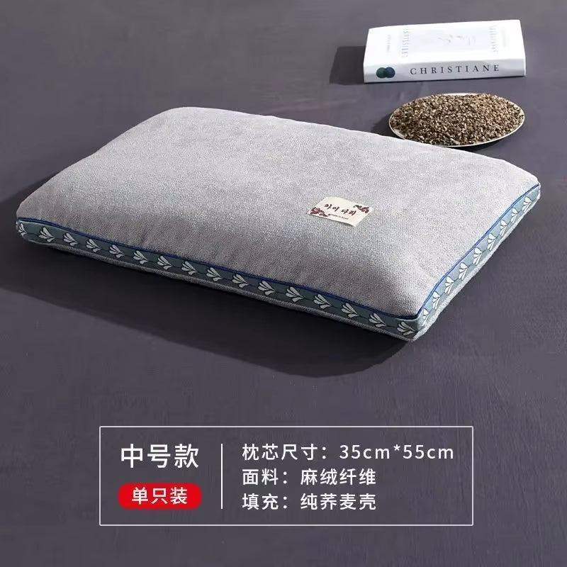 Pure Buckwheat Husk Pillow Cervical Pillow Adult Cervical Pillow