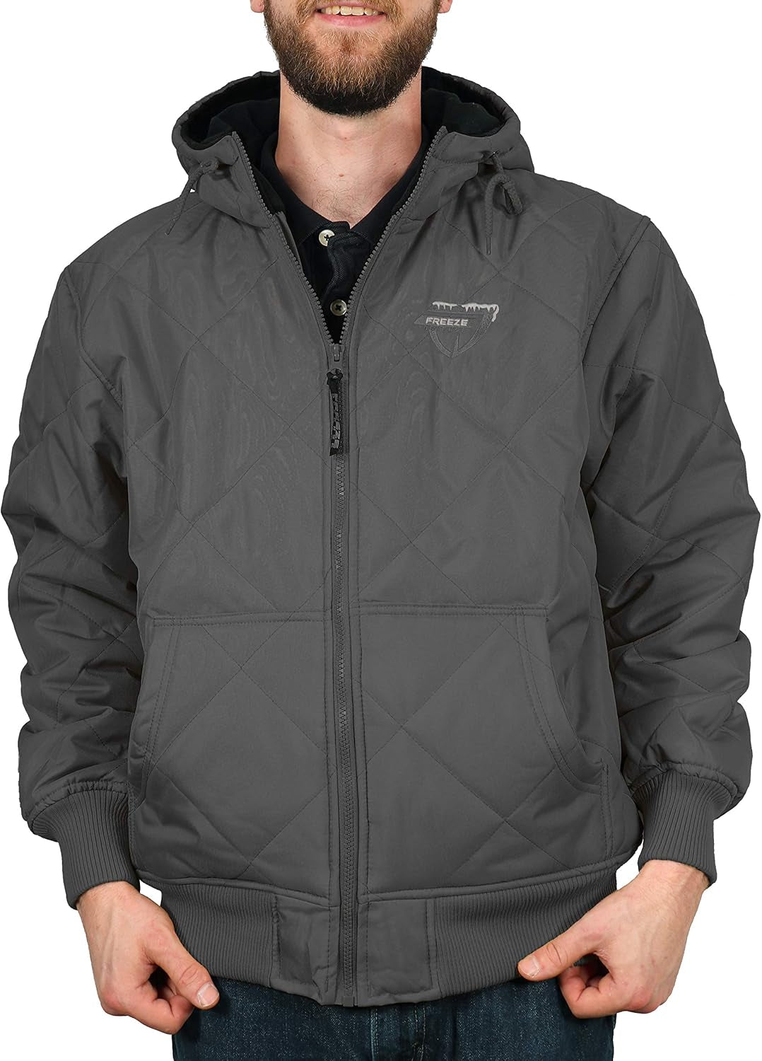 Men'S Fleece Lined Quilted Winter Jacket Coat