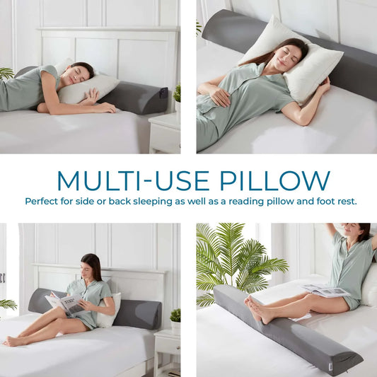 Bed Wedge Pillow for Headboard, Mattress Gap Filler Headboard Pillow, King Size
