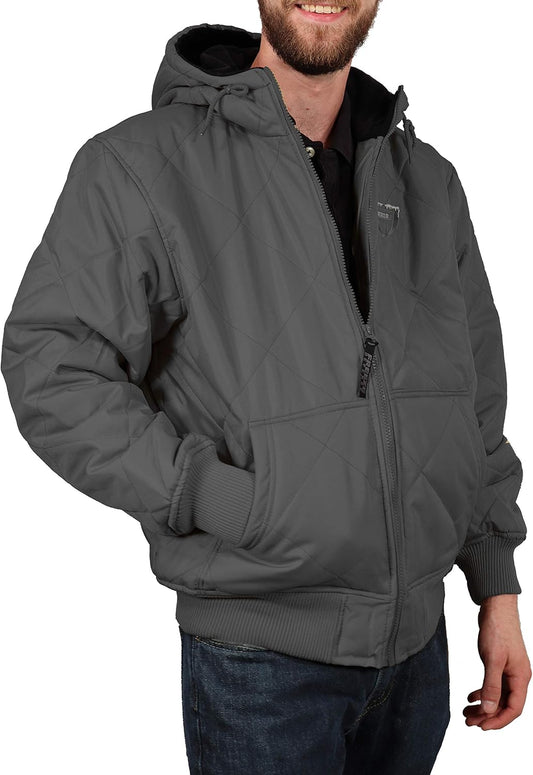 Men'S Fleece Lined Quilted Winter Jacket Coat