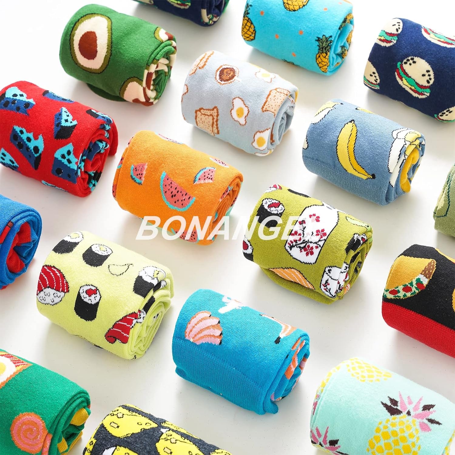 Mens Dress Socks, Cool Cute Food Graphic Animal Novelty Crazy Funny Crew Fun Socks for Men
