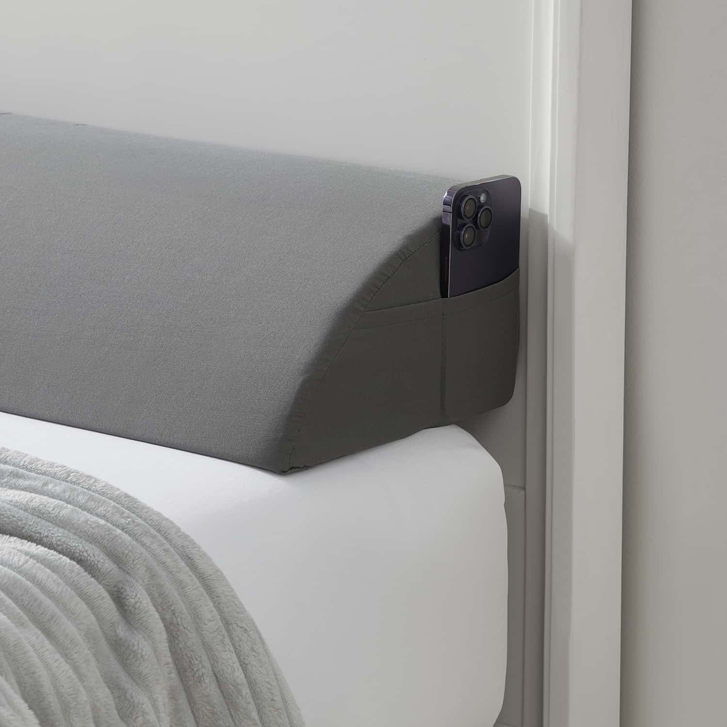 Bed Wedge Pillow for Headboard, Mattress Gap Filler Headboard Pillow, King Size