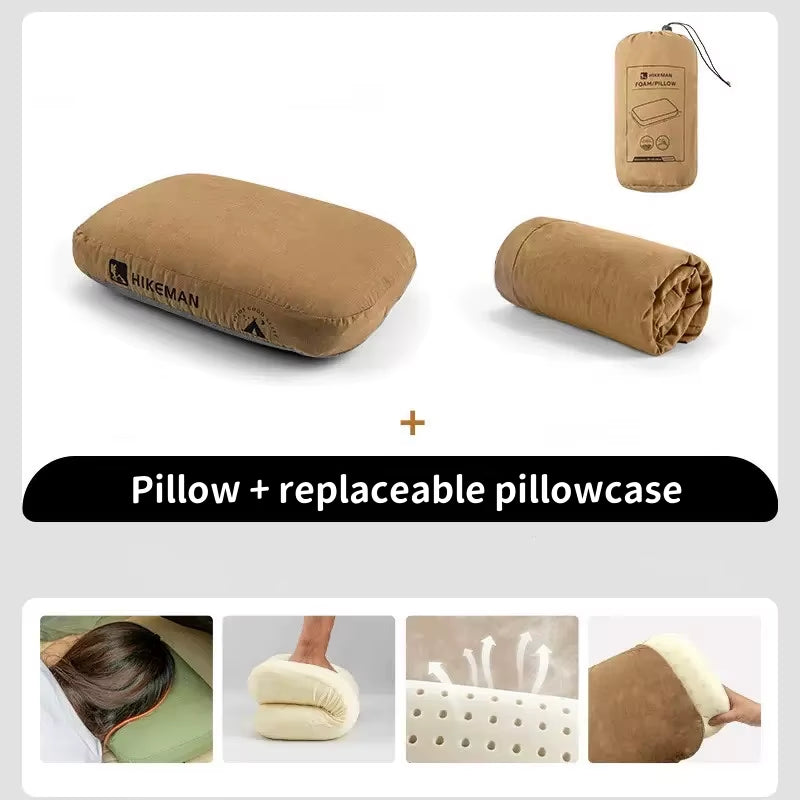 Outdoor Camping Pillow Memory Foam Travel Cervical Pillow Portable Lunch Break Pillow Slow Rebound Memory Pillow