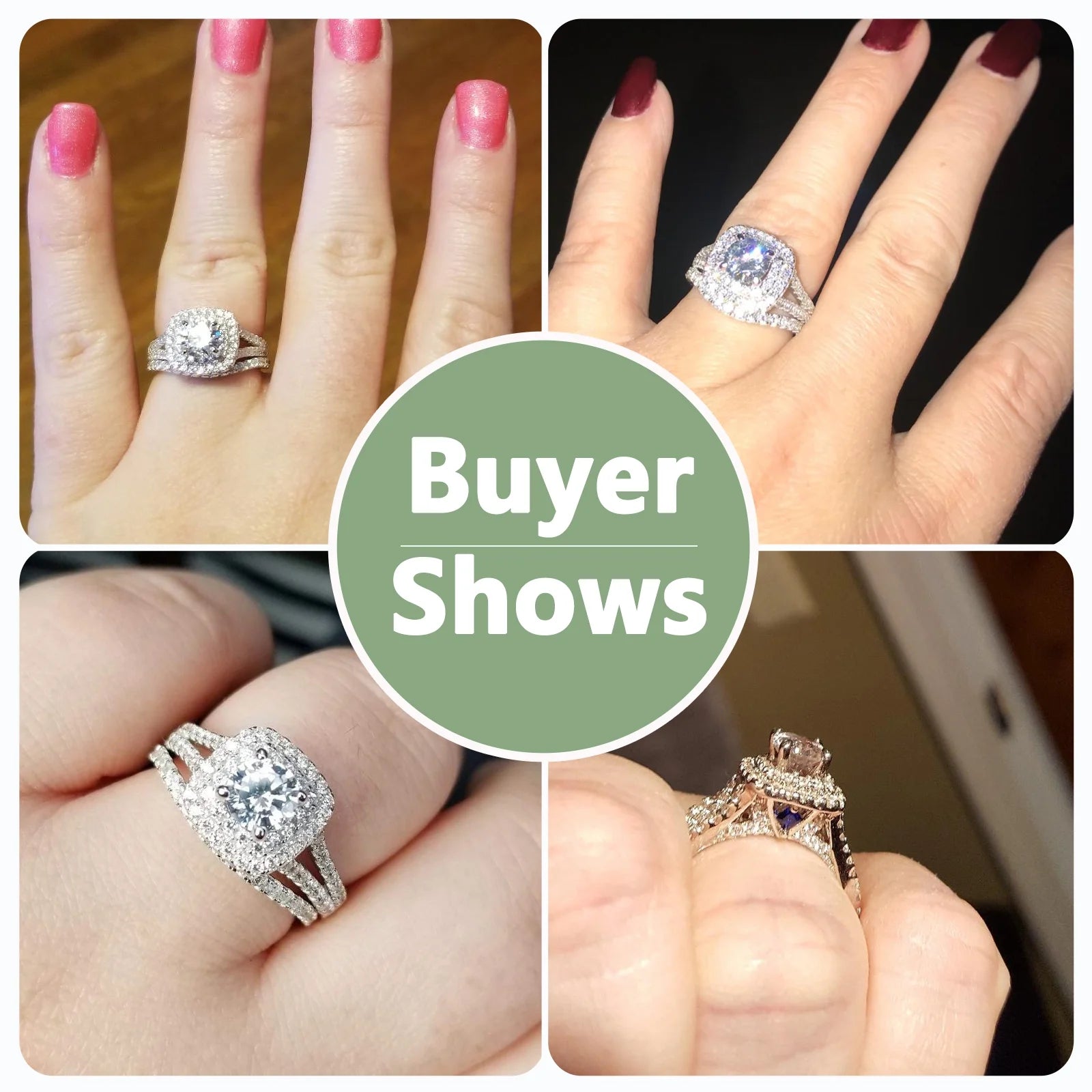 Newshe Wedding Engagement Ring Set 925 Sterling Silver 2Ct round Created Blue Sapphire White Cz Size 6