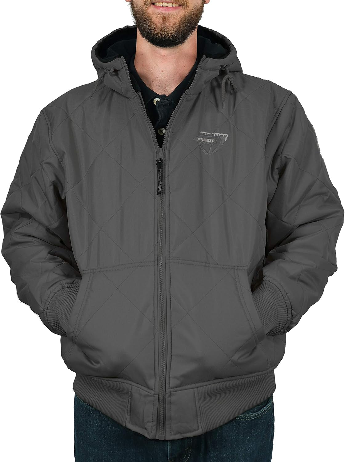 Men'S Fleece Lined Quilted Winter Jacket Coat