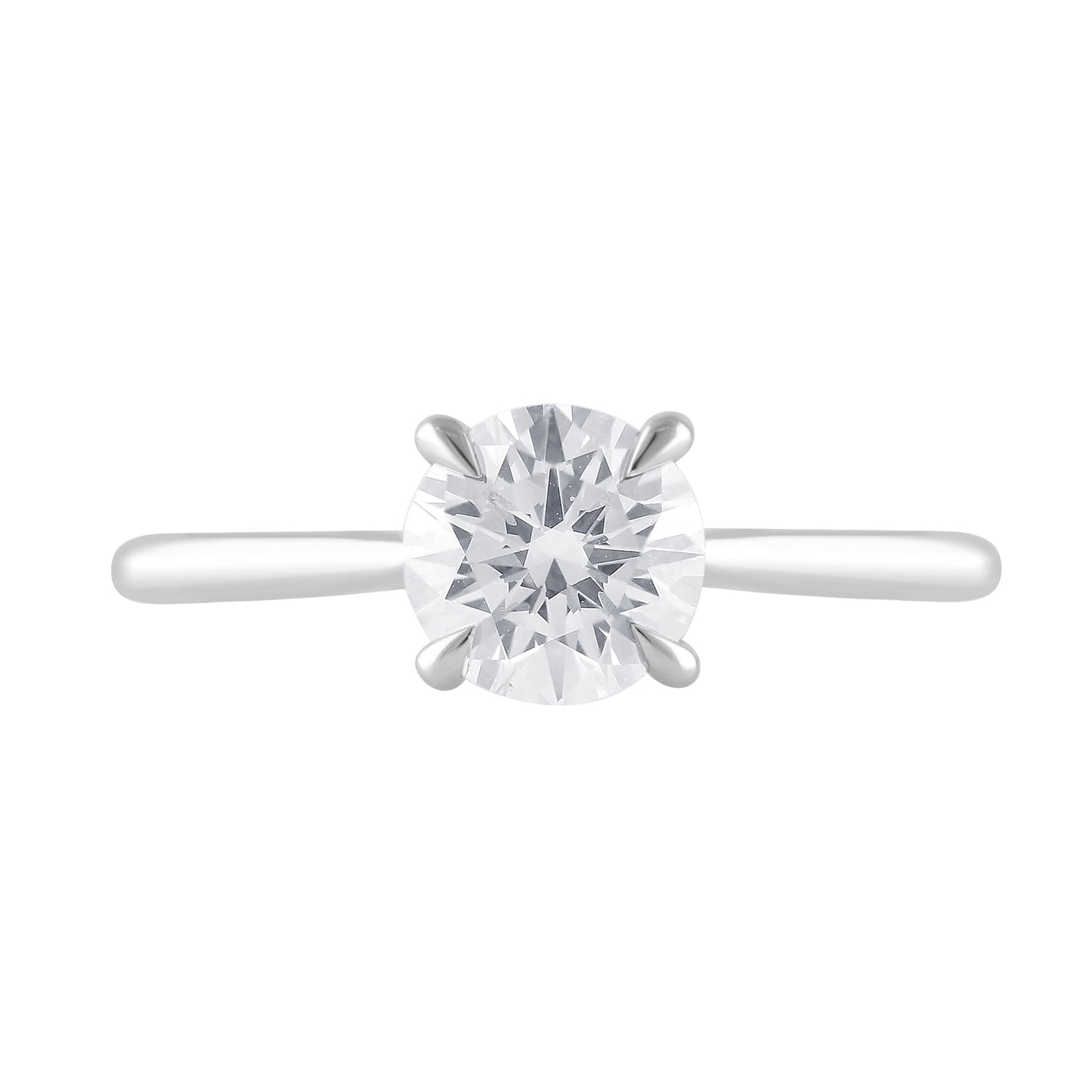 1 Ct round Cut Lab Grown Diamond Solitaire Engagement Ring in 10K Gold (H-I, SI-I1)
