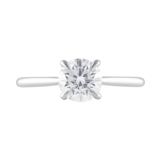 1 Ct round Cut Lab Grown Diamond Solitaire Engagement Ring in 10K Gold (H-I, SI-I1)
