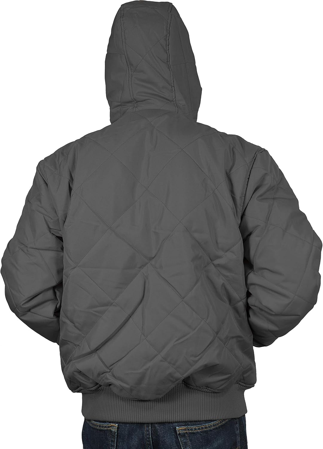 Men'S Fleece Lined Quilted Winter Jacket Coat