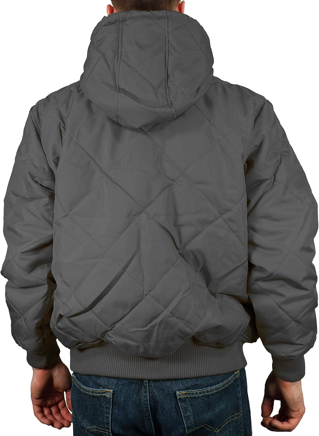 Men'S Fleece Lined Quilted Winter Jacket Coat