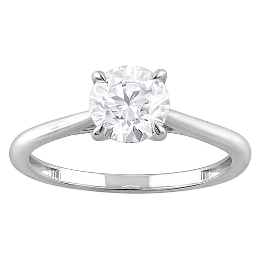 1 Ct round Cut Lab Grown Diamond Solitaire Engagement Ring in 10K Gold (H-I, SI-I1)
