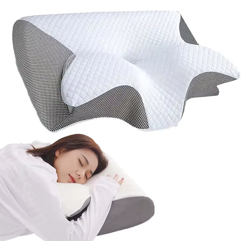 Memory Foam Pillow, Butterfly Pillow, Ox Horn Pillow, Neck Care Pillow, Sleeping-Specific Multi-Functional Prone Sleeping Pillow