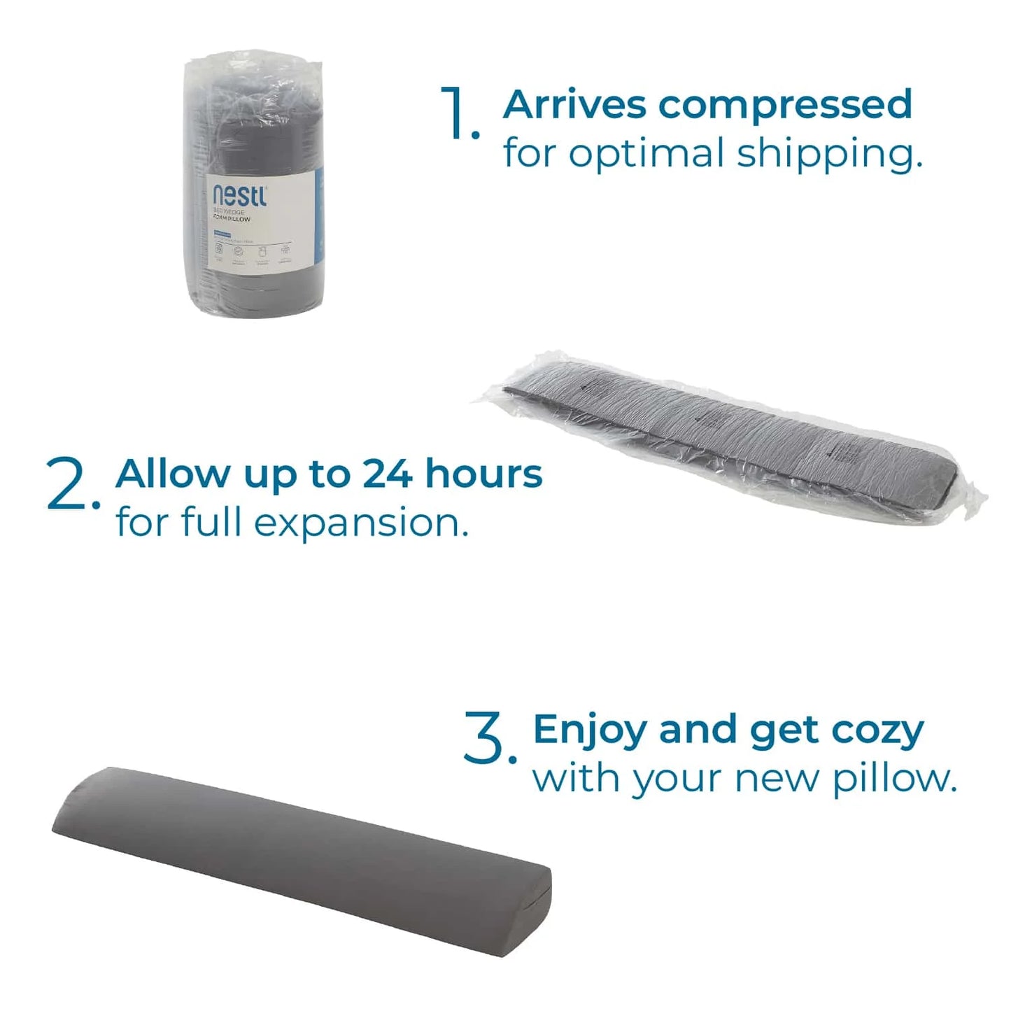 Bed Wedge Pillow for Headboard, Mattress Gap Filler Headboard Pillow, King Size