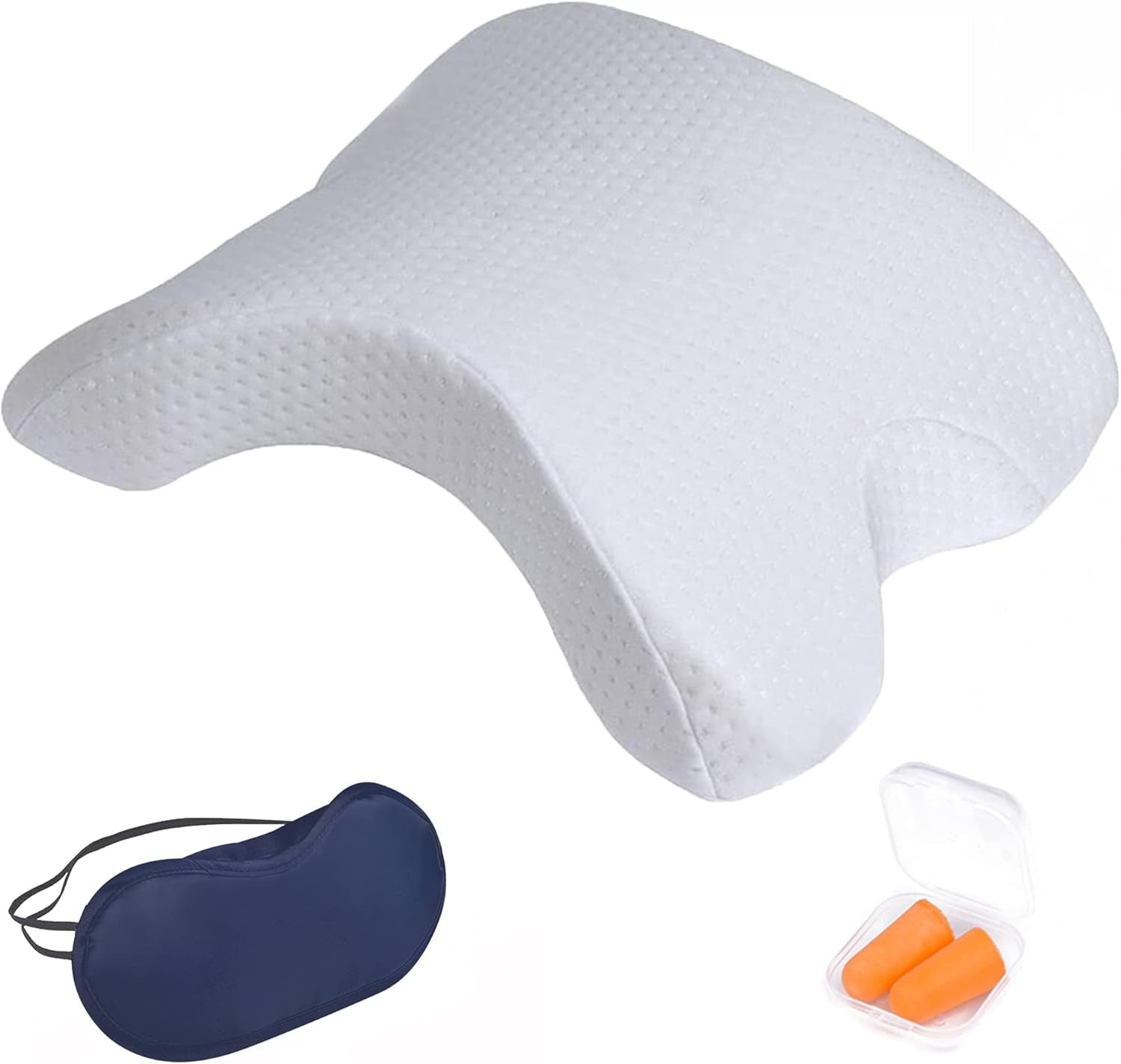 Cuddle Pillow for Couples Memory Foam Neck Cervical Pillow Cuddling Pillow Arch Tunnel Shaped Design for Arm and Neck Support When Spooning,Great for Travel,Office,Reading and Napping
