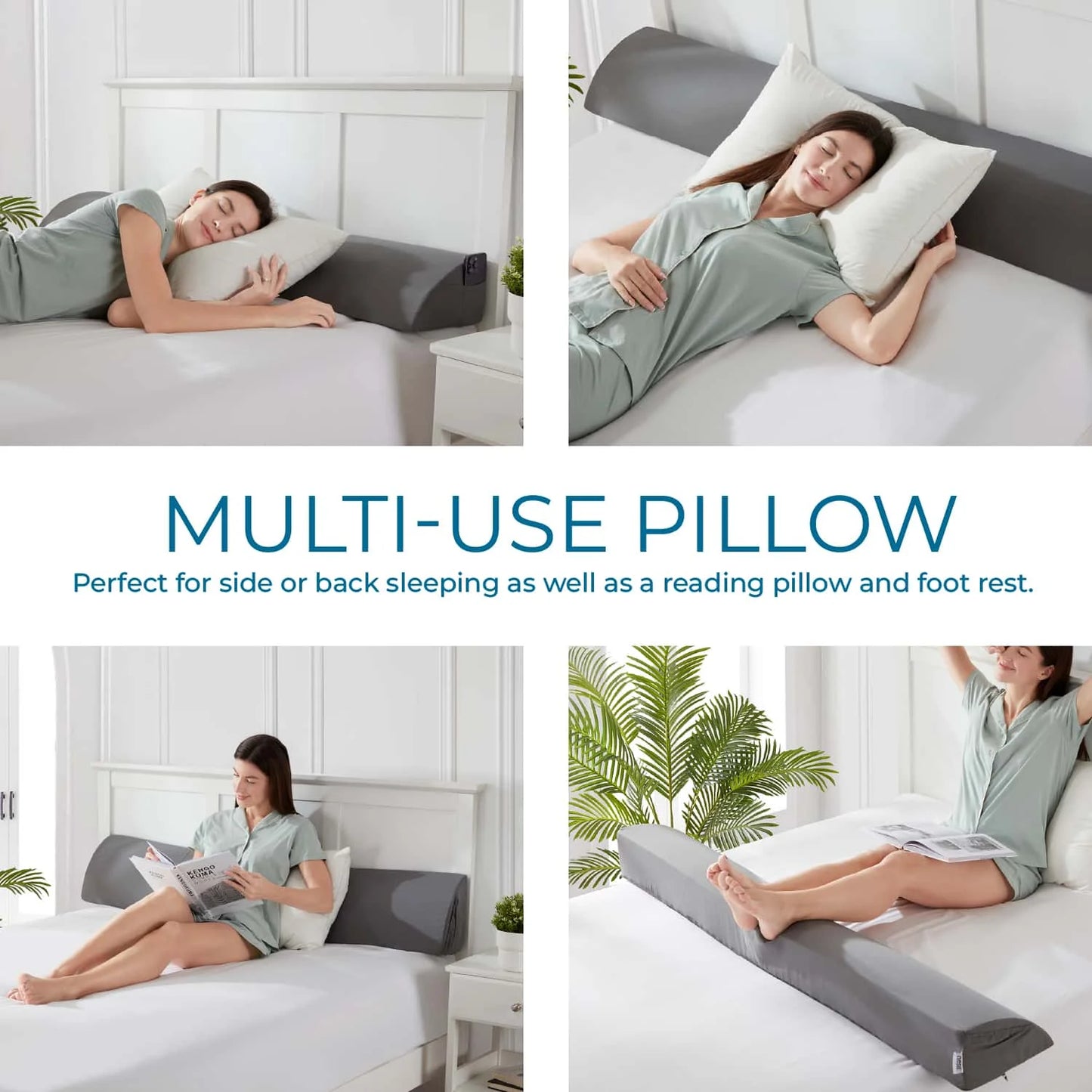 Bed Wedge Pillow for Headboard, Mattress Gap Filler Headboard Pillow, King Size