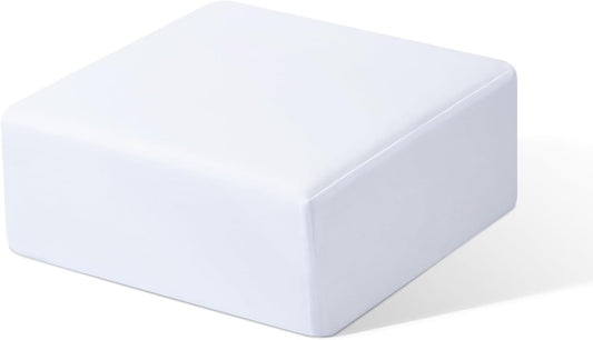 Cube Memory Foam Pillow for Side Sleepers (12"/12"/5" Extra Soft), Cervical Pillow for Neck Pain, Coach Pillow, Travel Pillow, Pillowcase Removeable and Washable, White