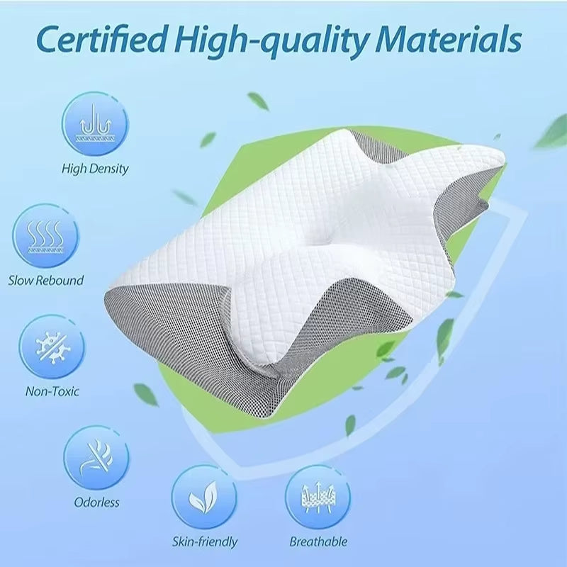 Memory Foam Pillow, Butterfly Pillow, Ox Horn Pillow, Neck Care Pillow, Sleeping-Specific Multi-Functional Prone Sleeping Pillow